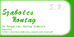 szabolcs montag business card